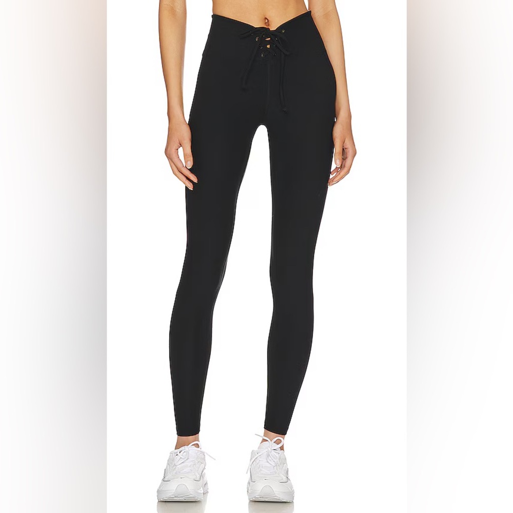 EUC YEAR OF OURS Football Leggings Black M Lace-Up High-Waisted Worn Once